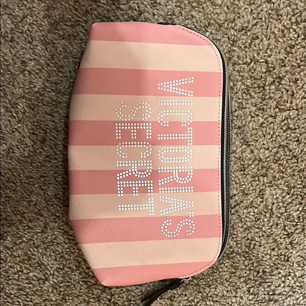 Victoria's Secret Pink Striped Women's Bag cosmetictic bag perfect for travel